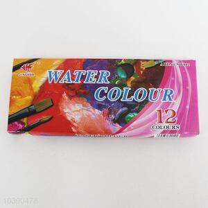 Top quality low price 12pcs watercolor paints