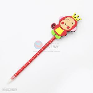 Wholesale Top Quality Cute Monkey Head Children Plastic Craft Ballpoint Pen