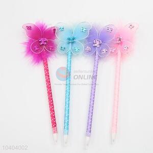 China Manufacturer Plush Butterfly Creative Craft Ballpoint Pen School Stationery