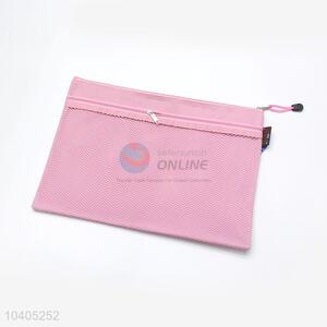 Popular for Sale High Quality Pink File Bag with Zipper