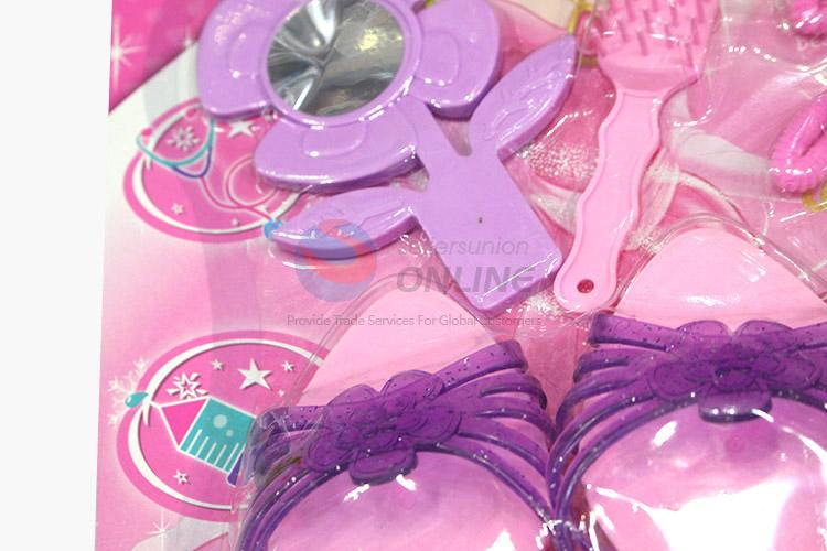 Hot sale funny girl hair dressing&slipper set toys