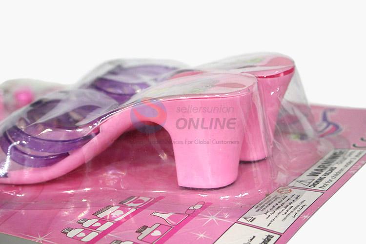 Hot sale funny girl hair dressing&slipper set toys