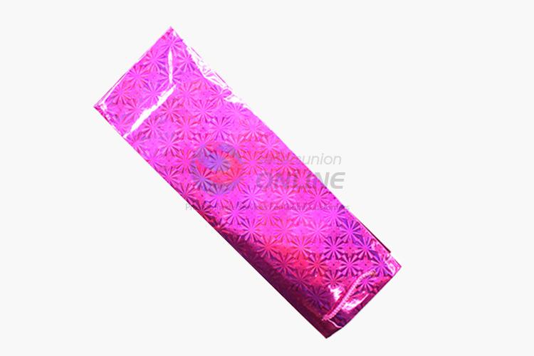 Factory promotional price laser laminated wine bags with handles