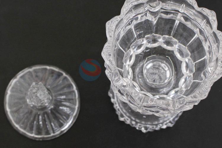 Crystal glass candy pot sugar jar