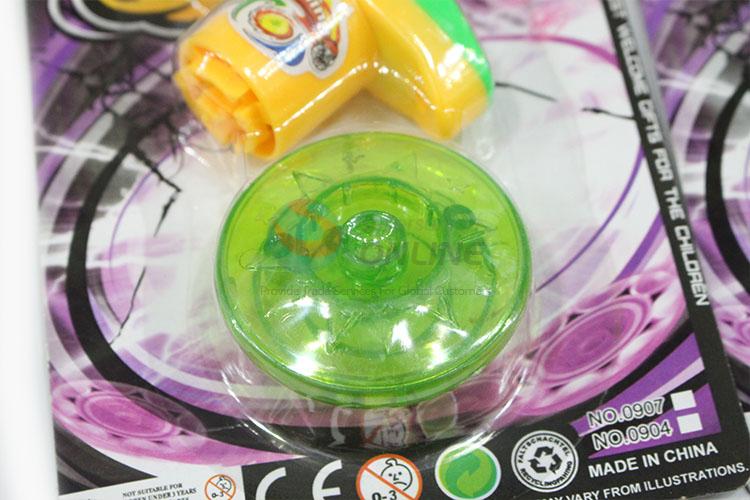 Chinese Factory Kids Plastic Flash Space Gyro Spinning Top Peg-Top