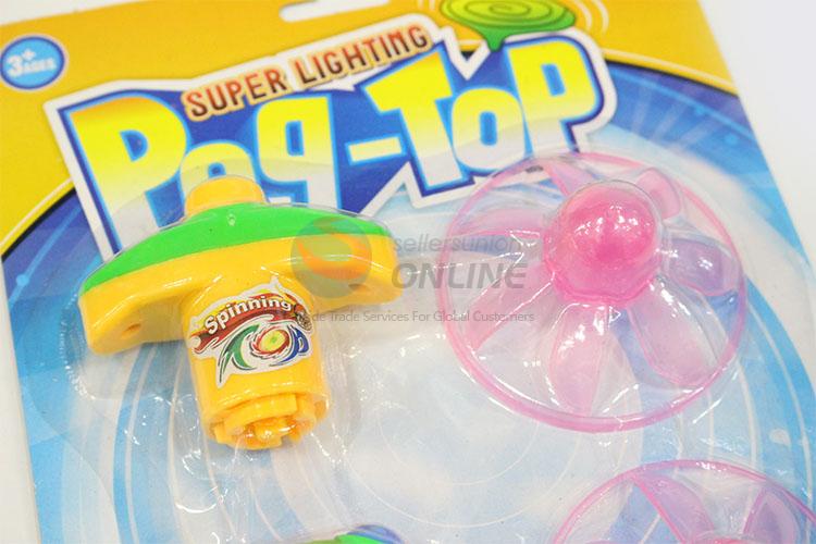 Low Price Kids Plastic Flash Space Gyro Spinning Top Peg-Top