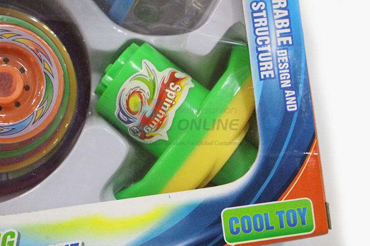 Advertising and Promotional Kids Plastic Flash Space Gyro Spinning Top Peg-Top