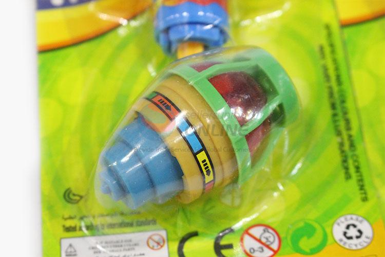 Factory Export Space Gyro Spinning Top with Light Peg Top