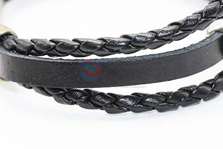 China Supplies Wholesale Braided Leather Bracelet