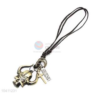 New Fashion High Quality Cowhide Cord Hiphop Punk Pendent Necklace