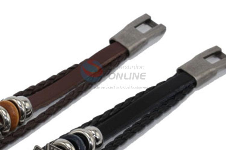 Wholesale China Supply Braided Leather Wristband