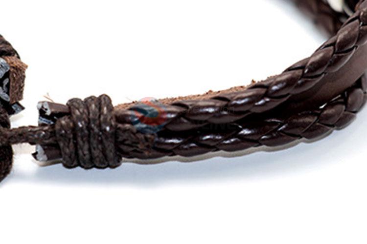 Low Price Trendy Braided Leather Bracelet