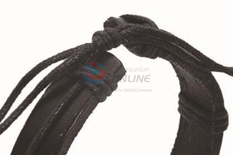 Customized New Arrival Braided Leather Wristband