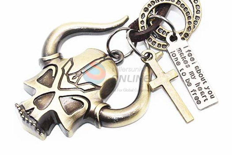 New Fashion High Quality Cowhide Cord Hiphop Punk Pendent Necklace