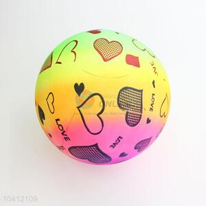 Heart printed PVC ball toys gifts for kids children