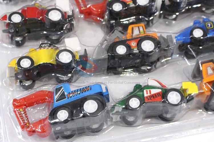 Competitive Price 12pcs Pull-back Engineering Trucks for Sale