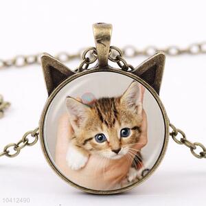 Custom Colorful Cat Pattern Alloy Sweater Chain