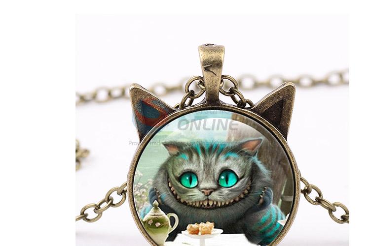 Good Quality Cute Cat Pattern Alloy Sweater Chain