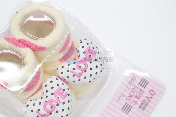 3D Heart Cotton Kids Baby Sock