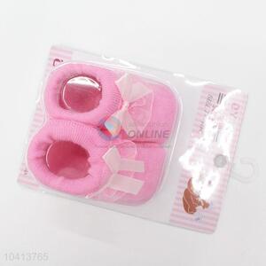 3D Bowknot Pink Cotton Kids Baby Sock