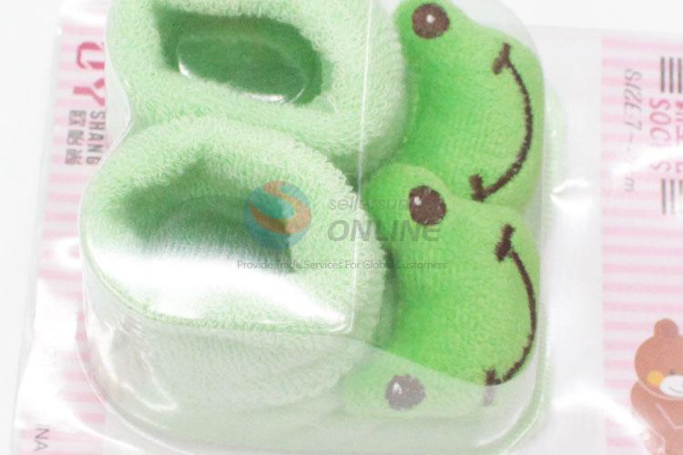 3D Frog Head Cotton Kids Baby Sock