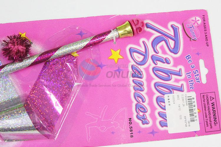 Fashion Style Plastic Tinsel Baton Cheering Sticks with Long Ribbon