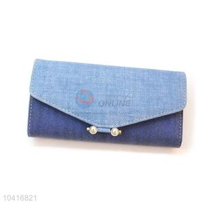 Bottom price factory supply triple-folded women wallet