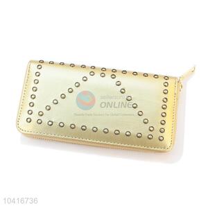 Promotional custom women purse women pouch with rivets