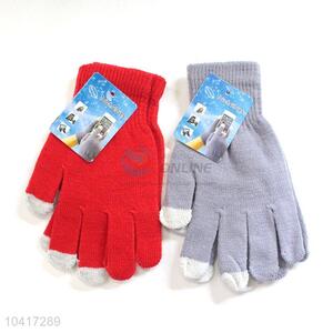 Top quality touch screen warm knitted gloves for adults