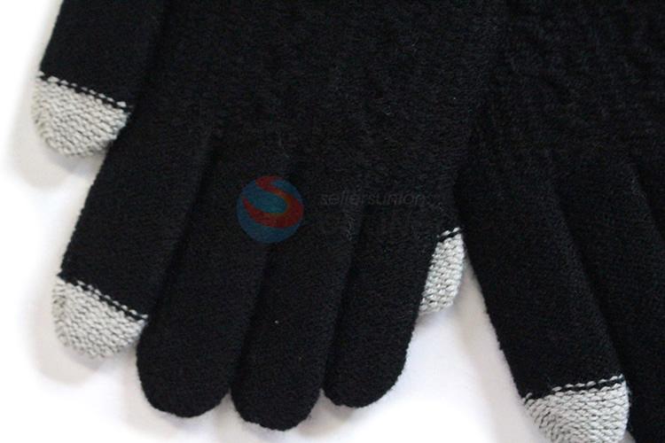 Wholesale promotional custom warm knitted gloves for adults