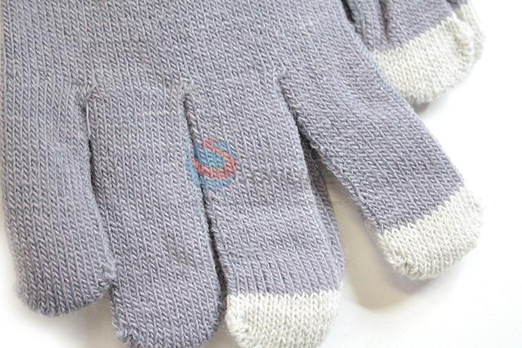 Top quality touch screen warm knitted gloves for adults