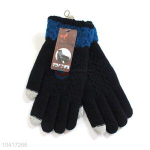 Wholesale promotional custom warm knitted gloves for adults