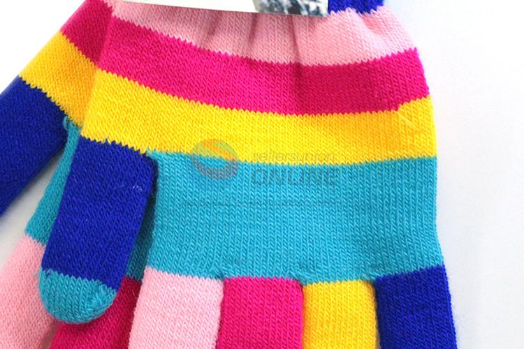 Customized cheap newest warm knitted gloves for adults