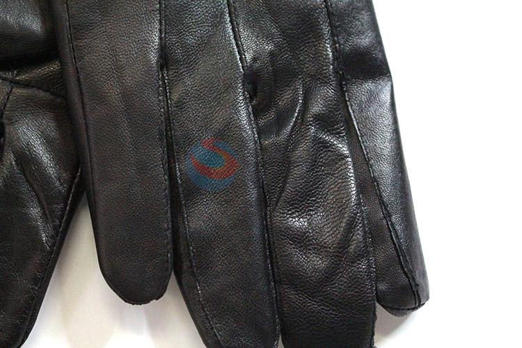 High quality promotional men genuine leater warm gloves