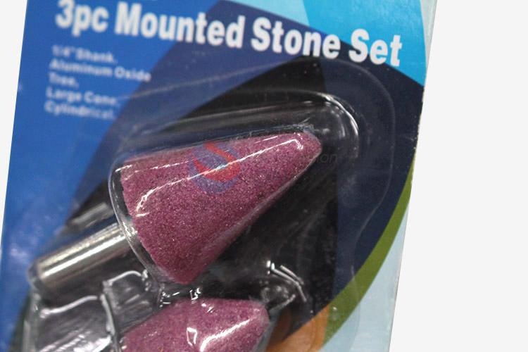 Top grade 3pcs mounted stone set