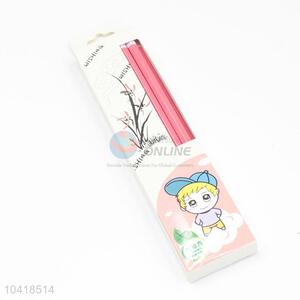 Simple Style Pink Color HB Pencils With Pencil Sharpener