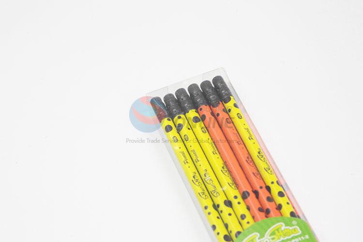 Simple Style Dotted Printed HB Writing Pencils