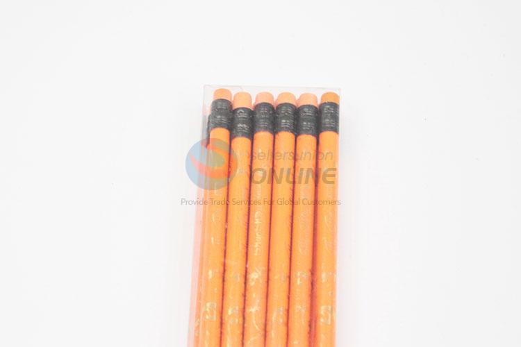 12 Pcs/Set Simple Printed Orager HB Pencils