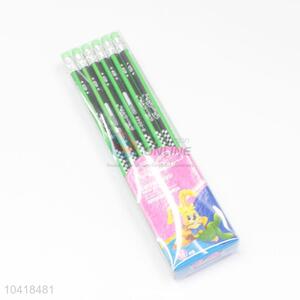 China Factory Price Green Color 12 Pcs/Set HB Pencils With Eraser