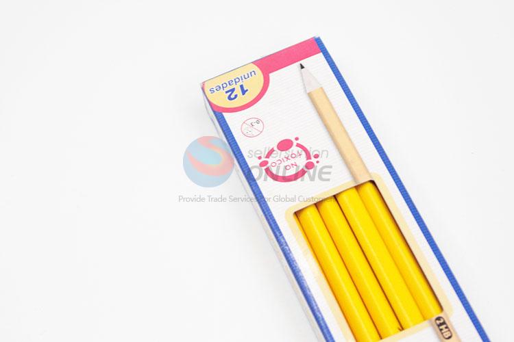 Custom Good Quality Yellow Color HB Writing Pencils