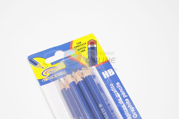 Simple Design Blue Color HB Pencils For Students