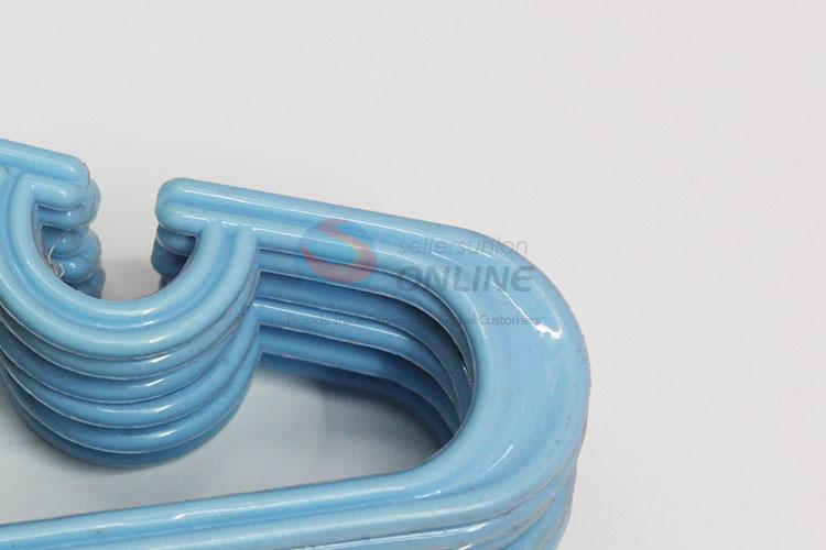 Low Price Blue Color Non-Slip Plastic Clothes Hanger Kids Children