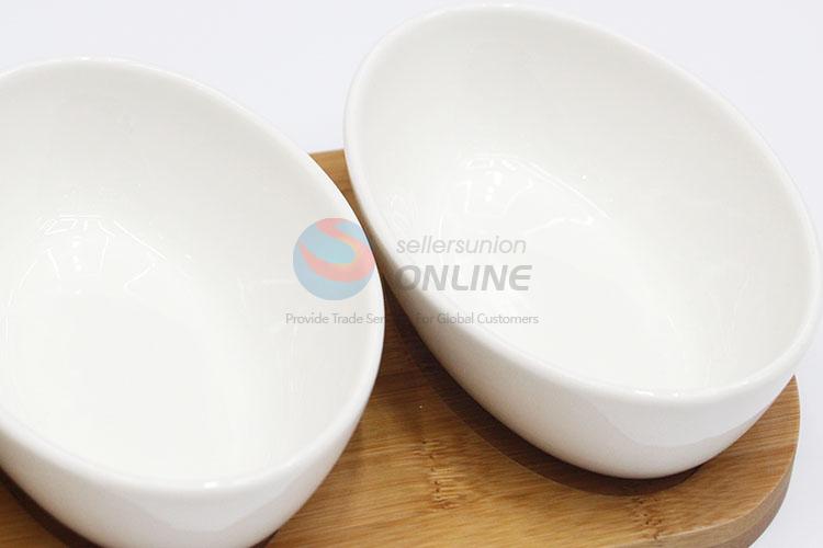 White Ceramic Oval Shaped Dried Fruit Tray Dessert Plate