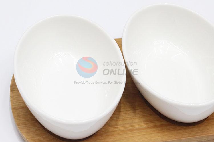 White Ceramic Oval Shaped Dried Fruit Tray Dessert Plate