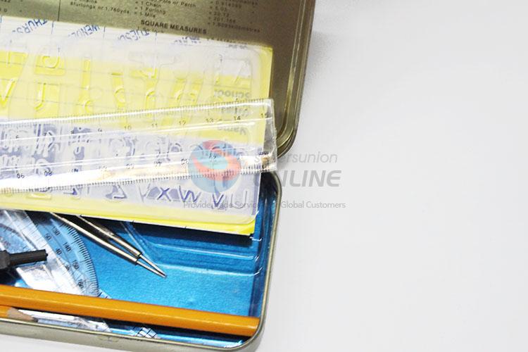 Wholesale Pencil Case Compasses Ruler Pencil Stationery Set