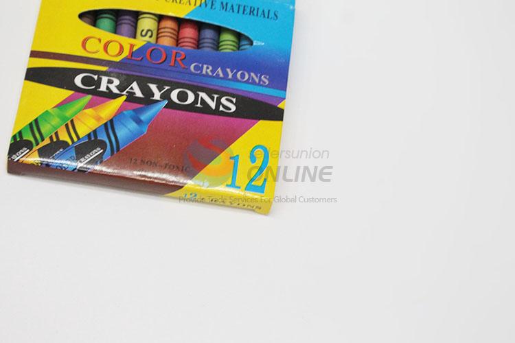 Non Toxic 12 Colors Crayon for Student