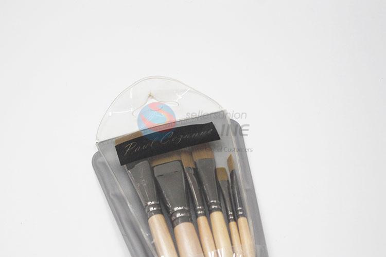 High Quality Wood Handle Nylon Art Paintbrush Set