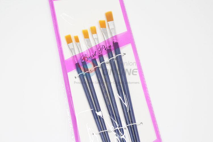 Blue Handle Nylon Art Paintbrush Set