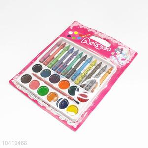 School Student Paint Palette Set with Crayon