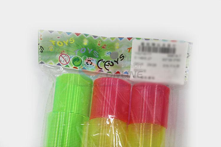 Best Selling 12pcs Colorful Plastic Alinky Rainbow Spring for Kids